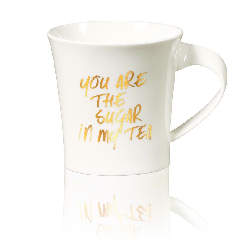 Exklusives Teezubehör von Ronnefeldt Teetasse mit einem Spruch: you are the sugar in my tea
