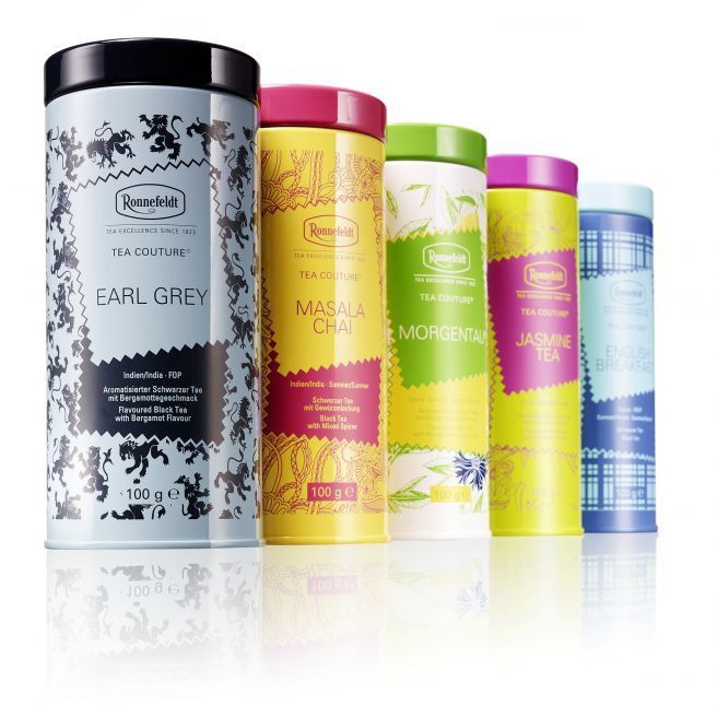 Teedosen-Kollektion von Ronnefeldt Bunte Ronnefeldt Teedosen